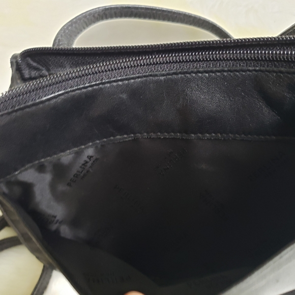 Perlina Black Leather Wallet Cross Body Bag - Picture 5 of 9